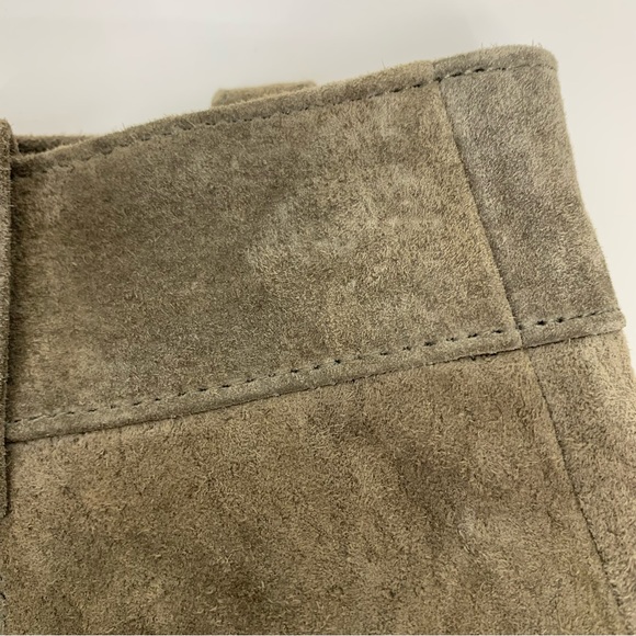 BLANK NYC Warm Gray Suede Leather Moto Style Mini Skirt Zip Up New Size 28 - Picture 13 of 16